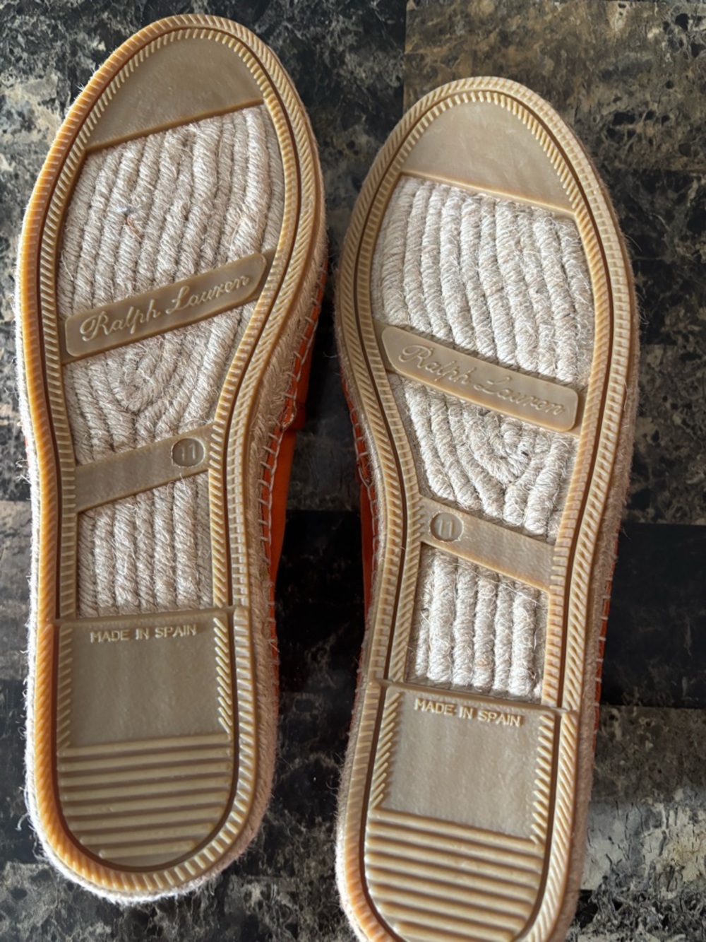 Men’s Ralph Lauren Purple Label Bow Detail Suede Espadrilles sz 11 (orange) - Picture 10 of 12